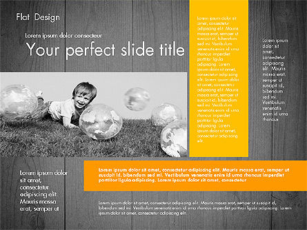 Presentación de diseño plano con fotos, Diapositiva 14, 02718, Plantillas de presentación — PoweredTemplate.com