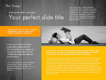 Flache Designpräsentation mit Fotos, Folie 16, 02718, Präsentationsvorlagen — PoweredTemplate.com