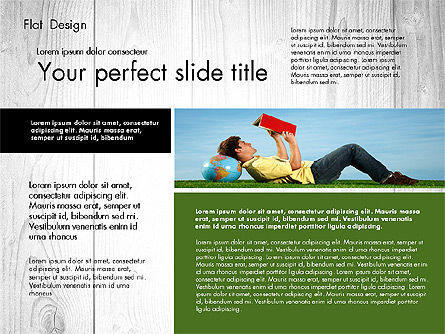 Presentación de diseño plano con fotos, Diapositiva 8, 02718, Plantillas de presentación — PoweredTemplate.com