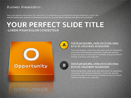 Análisis FODA con bloques 3D, Diapositiva 12, 02719, Modelos de negocios — PoweredTemplate.com