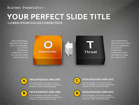 Análisis FODA con bloques 3D, Diapositiva 14, 02719, Modelos de negocios — PoweredTemplate.com