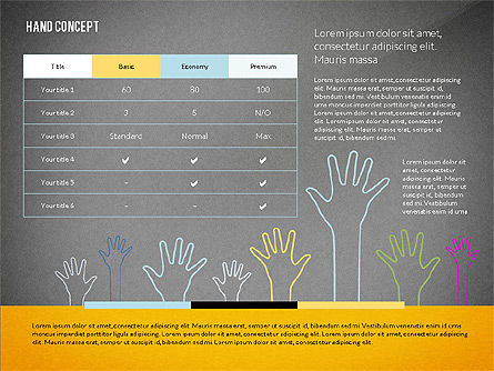 Plantilla de presentación de manos arriba, Diapositiva 13, 02722, Plantillas de presentación — PoweredTemplate.com