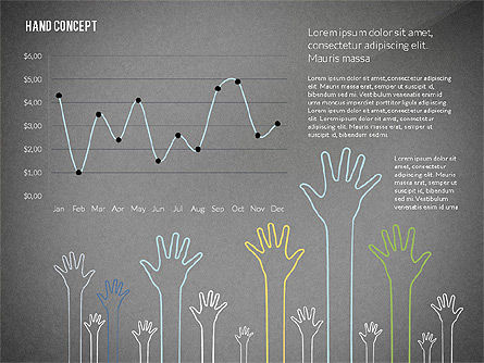 Hands Up Presentation Template, Slide 14, 02722, Presentation Templates — PoweredTemplate.com