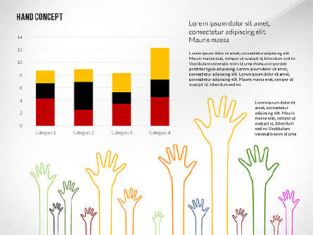 Plantilla de presentación de manos arriba, Diapositiva 2, 02722, Plantillas de presentación — PoweredTemplate.com
