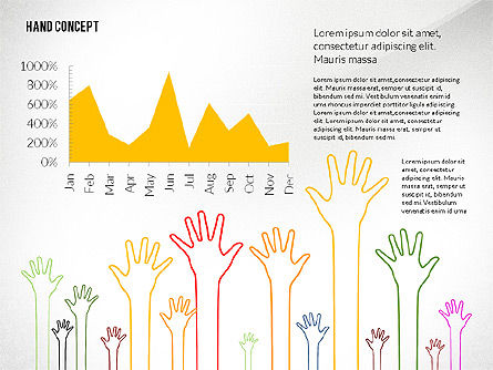 Plantilla de presentación de manos arriba, Diapositiva 8, 02722, Plantillas de presentación — PoweredTemplate.com