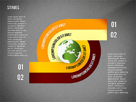 Opciones y etapas del globo, Diapositiva 11, 02723, Diagramas de la etapa — PoweredTemplate.com