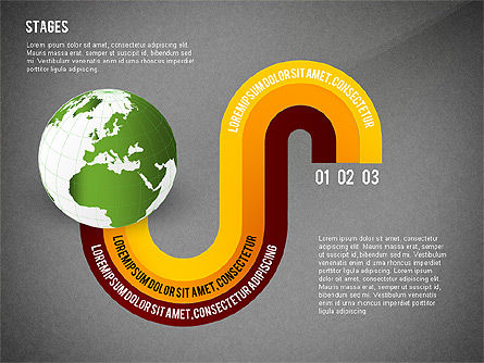 Pilihan Dan Tahapan Globe, Slide 14, 02723, Diagram Panggung — PoweredTemplate.com