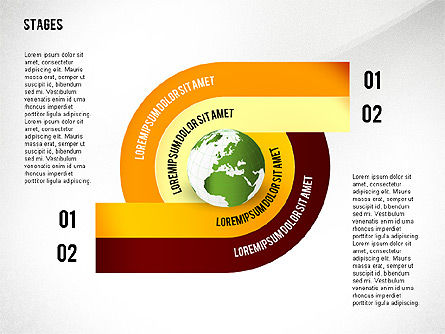 Opciones y etapas del globo, Diapositiva 3, 02723, Diagramas de la etapa — PoweredTemplate.com