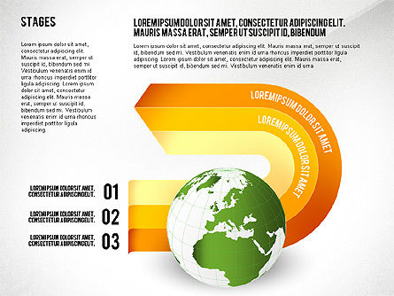 Pilihan Dan Tahapan Globe, Slide 5, 02723, Diagram Panggung — PoweredTemplate.com