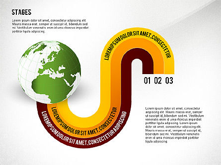Opciones y etapas del globo, Diapositiva 6, 02723, Diagramas de la etapa — PoweredTemplate.com