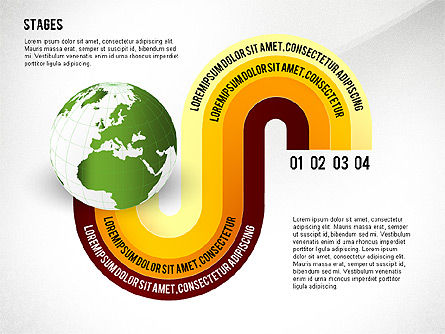 Globe opties en stages, Dia 8, 02723, Stage diagrams — PoweredTemplate.com