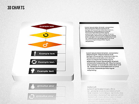 Diagramme de process 3d, Diapositive 3, 02724, Organigrammes — PoweredTemplate.com