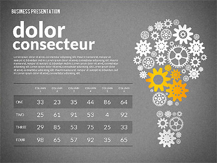 Presentation with Shapes and Silhouettes, Slide 13, 02725, Silhouettes — PoweredTemplate.com