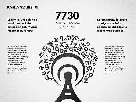 Presentation with Shapes and Silhouettes, Slide 3, 02725, Silhouettes — PoweredTemplate.com