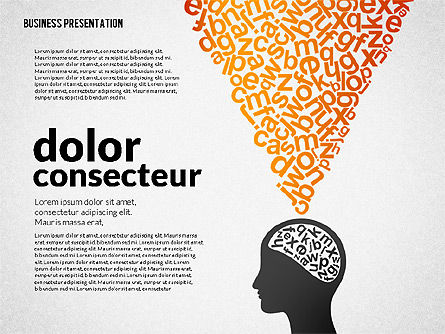 Presentation with Shapes and Silhouettes, Slide 6, 02725, Silhouettes — PoweredTemplate.com