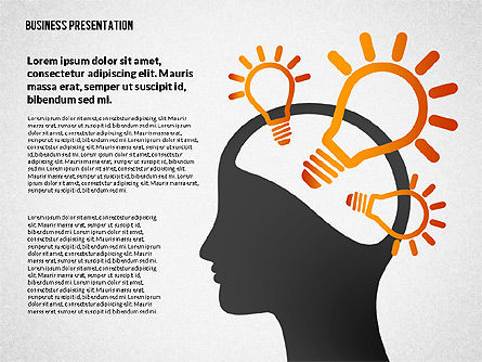 Presentation with Shapes and Silhouettes, Slide 8, 02725, Silhouettes — PoweredTemplate.com