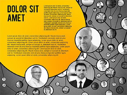 Plantilla de presentación del concepto de red empresarial, Diapositiva 12, 02726, Organigramas — PoweredTemplate.com