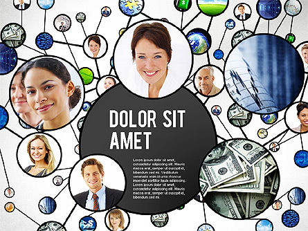 Plantilla de presentación del concepto de red empresarial, Diapositiva 8, 02726, Organigramas — PoweredTemplate.com