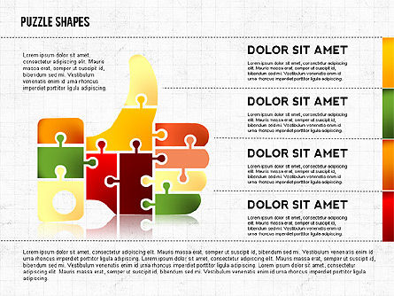 Shapes of Jigsaw Puzzle Pieces, Slide 8, 02728, Puzzle Diagrams — PoweredTemplate.com