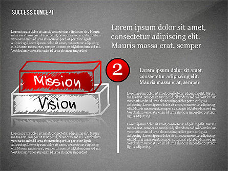 성공 피라미드 개념, 슬라이드 12, 02730, 단계 도표 — PoweredTemplate.com