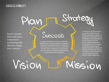 성공 피라미드 개념, 슬라이드 16, 02730, 단계 도표 — PoweredTemplate.com