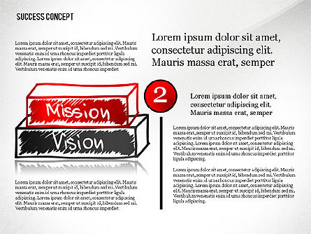 성공 피라미드 개념, 슬라이드 4, 02730, 단계 도표 — PoweredTemplate.com