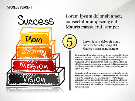 Concept pyramidal de succès, Diapositive 7, 02730, Schémas d'étapes — PoweredTemplate.com