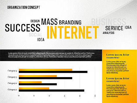 Plantilla de presentación de la organización con gráficos dirigidos por datos, Diapositiva 5, 02733, Plantillas de presentación — PoweredTemplate.com