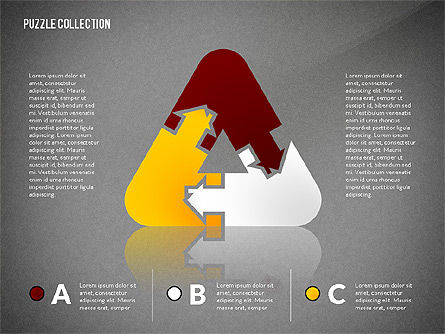 Raccordement de silhouette de puzzle, Diapositive 11, 02734, Schémas puzzle — PoweredTemplate.com