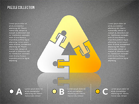 Raccordement de silhouette de puzzle, Diapositive 14, 02734, Schémas puzzle — PoweredTemplate.com