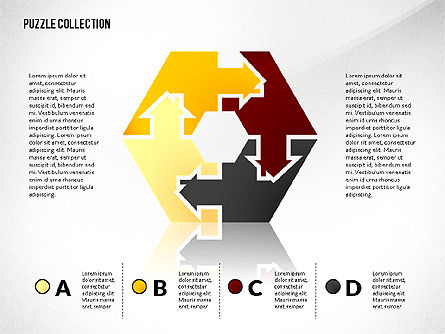 Raccordement de silhouette de puzzle, Diapositive 2, 02734, Schémas puzzle — PoweredTemplate.com