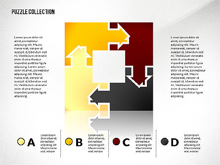 Raccordement de silhouette de puzzle, Diapositive 5, 02734, Schémas puzzle — PoweredTemplate.com