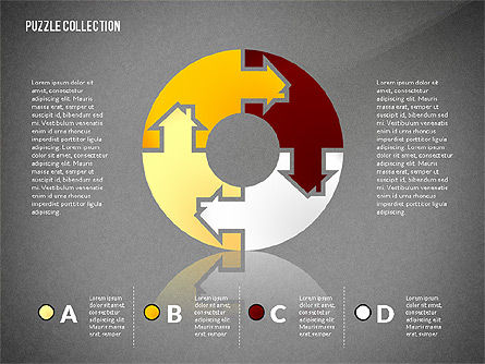 Raccordement de silhouette de puzzle, Diapositive 9, 02734, Schémas puzzle — PoweredTemplate.com