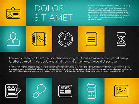 Flat Presentation Template with Icons, Slide 16, 02736, Presentation Templates — PoweredTemplate.com