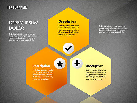 Banners de texto creativo con iconos, Diapositiva 14, 02737, Cuadros de texto — PoweredTemplate.com