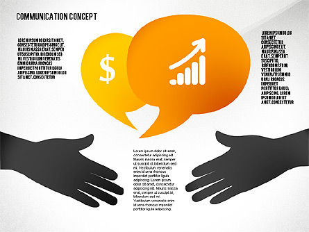 Comunicación Presentación Concepto, Diapositiva 3, 02738, Formas — PoweredTemplate.com