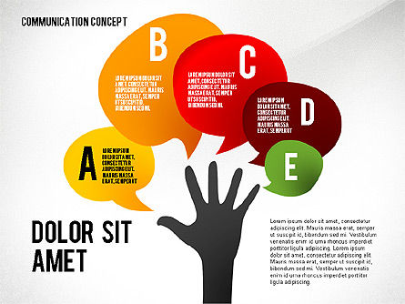 Comunicación Presentación Concepto, Diapositiva 4, 02738, Formas — PoweredTemplate.com