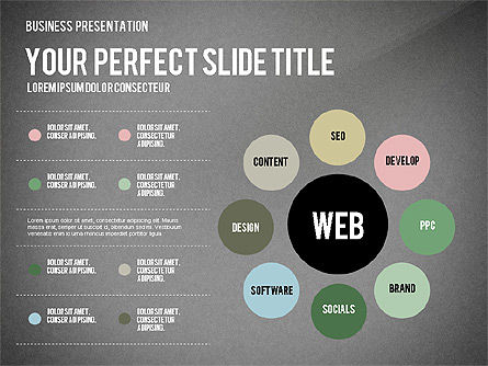Présentation de la promotion Web avec diagrammes basés sur les données, Diapositive 9, 02740, Modèles de présentations — PoweredTemplate.com