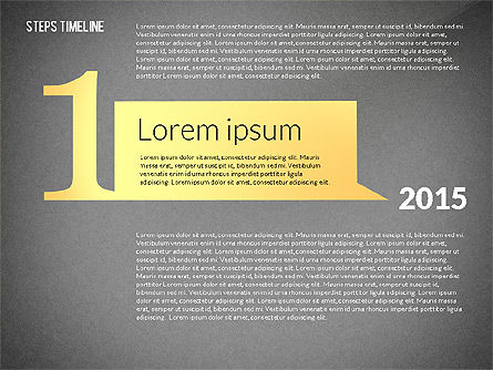 Línea de tiempo de los pasos, Diapositiva 15, 02742, Timelines & Calendars — PoweredTemplate.com