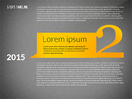 Línea de tiempo de los pasos, Diapositiva 16, 02742, Timelines & Calendars — PoweredTemplate.com