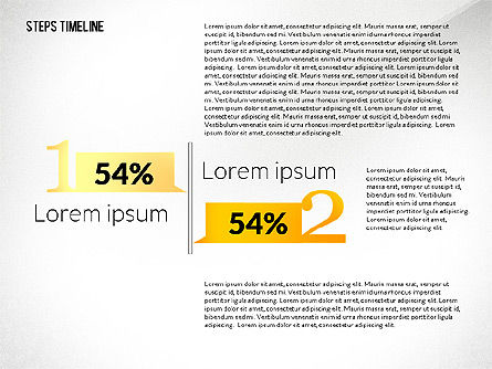 Línea de tiempo de los pasos, Diapositiva 2, 02742, Timelines & Calendars — PoweredTemplate.com