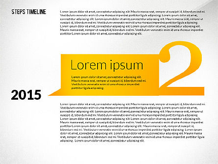 Schritte Zeitleiste, Folie 8, 02742, Timelines & Calendars — PoweredTemplate.com