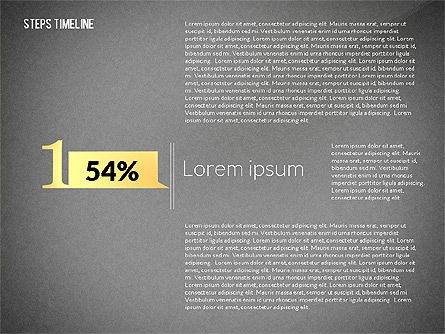 Línea de tiempo de los pasos, Diapositiva 9, 02742, Timelines & Calendars — PoweredTemplate.com