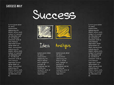 Way ao conceito do sucesso, Deslizar 10, 02743, Diagramas de Etapas — PoweredTemplate.com