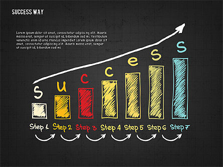 Way to Success Concept, Slide 14, 02743, Stage Diagrams — PoweredTemplate.com