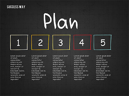 Camino al concepto de éxito, Diapositiva 15, 02743, Diagramas de la etapa — PoweredTemplate.com