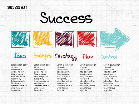 Way to Success Concept, Slide 5, 02743, Stage Diagrams — PoweredTemplate.com