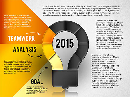 Plan d'année modèle de présentation des étapes, Diapositive 3, 02745, Schémas d'étapes — PoweredTemplate.com