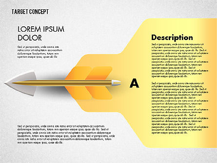 Frapper le concept de présentation cible, Modele PowerPoint, 02746, Modèles de présentations — PoweredTemplate.com