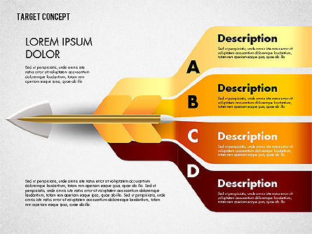 Alcanzando el concepto de presentación objetivo, Diapositiva 5, 02746, Plantillas de presentación — PoweredTemplate.com
